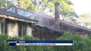 Condos damaged in morning fire in Troy