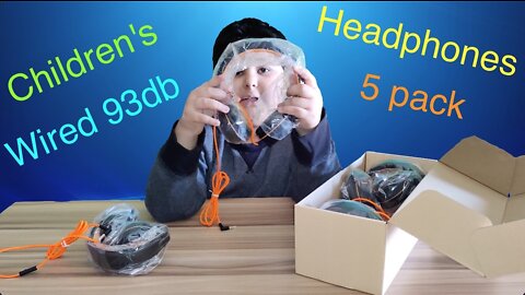 Ailihen 5 Pack Children's Wired Headphones Unboxing Review