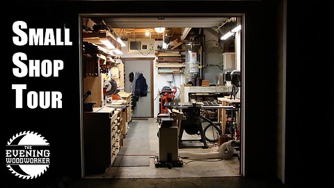 My Small Shop Tour & Layout | Evening Woodworker