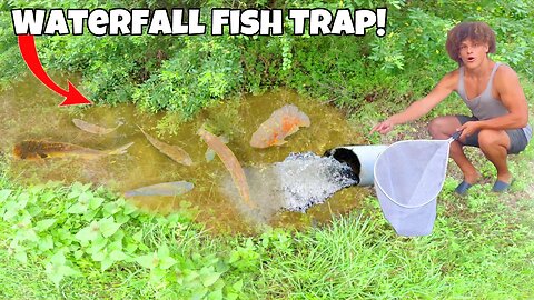 Catching AQUARIUM Fish From HIDDEN Waterfall PIPE TRAP!