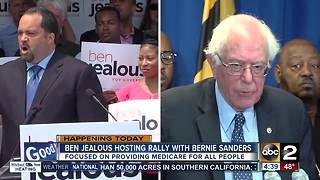 Ben Jealous and Bernie Sanders hold rally in Baltimore