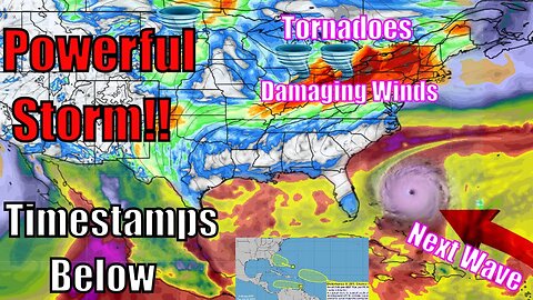 Powerful Storm Bringing Tornadoes, Damaging Winds & Next Tropical Wave Update! - The WeatherMan Plus