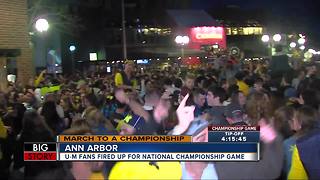 Michigan fans in Ann Arbor are ready for the National Title game