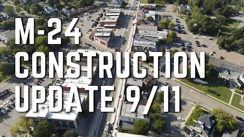 M-24 Construction Progress Oxford Michigan 9/11/2020