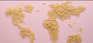 Impressive Stop Motion Video of Pasta Forming the World Map.