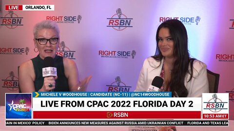Congressional Candidate (NC-11) Michele V Woodhouse Interview with RSBN's Liz Willis at CPAC 2022