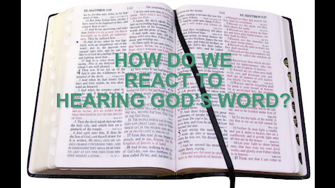 How Do We React to God's Word