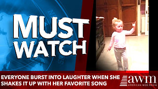 Everyone Burst Into Laughter When She Shakes It Up With Her Favorite Song