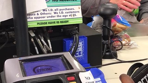 Drugged Cashiers Fall Asleep On The Checkout While Serving A Customer