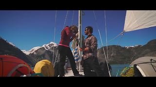 Surprise wedding proposal on a sailboat in Glacier Bay, Alaska