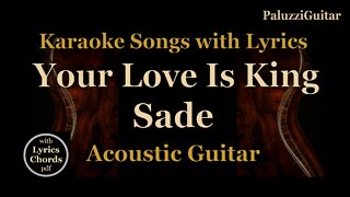 Sade Your Love Is King Acoustic Guitar Cover [Karaoke Songs with Lyrics]