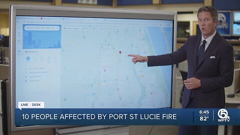10 people, including 4 children, impacted by house fire in Port St. Lucie