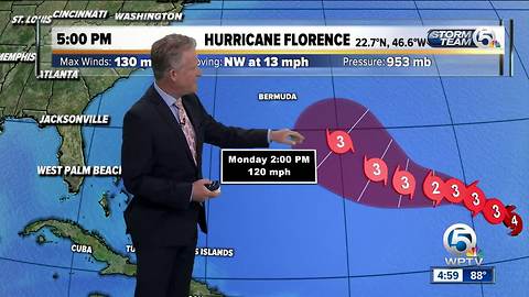 Florence becomes Category 4 hurricane