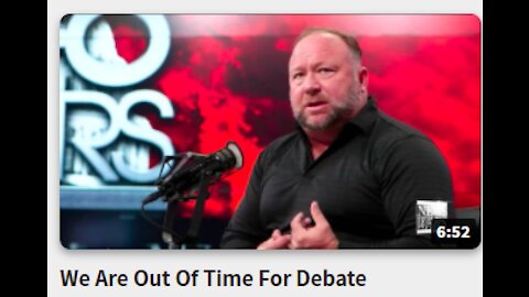 We Are Out Of Time For Debate