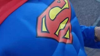 Super-Man son delivers emergency wine to mom during lockdown