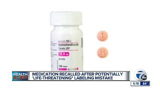 High blood pressure medication recalled after potentially 'life-threatening' labeling mistake