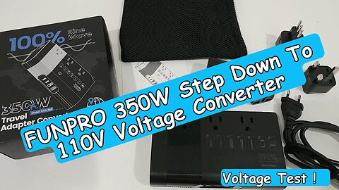FUNPRO 350W Step Down To 110V Voltage Converter (Model S710-300) Review Tutorial