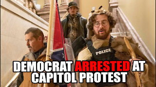 Leftist ARRESTED at US Capitol Protest - Registered Democrat Son of NY Judge