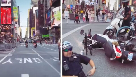 BMX Driver and Cop on a Motorcycle Incident