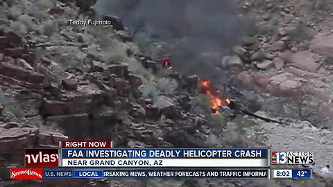 Survivors of Grand Canyon helicopter crash flown to Las Vegas