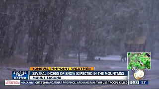 Snow to blanket San Diego's mountain communities