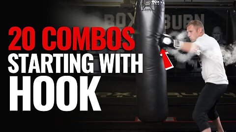 How to Throw the Left Hook Punch in a Boxing Combination on Heavy Bag