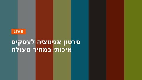 סרטון אנימציה לעסקים איכותי במחיר מעולה