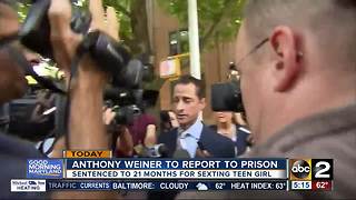 Anthony Weiner to begin prison sentence