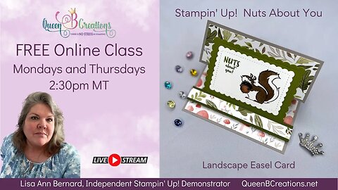 👑 Stampin' Up! Nuts About You Landscape Card using Nuts About Squirrels stamp set