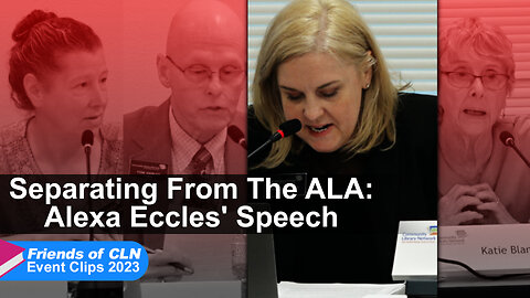 Separating From The ALA: Alexa Eccles' Speech
