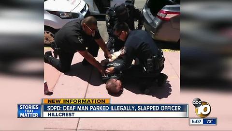 SDPD: Deaf man parked illegally, slapped officer