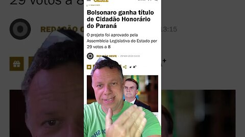 Bolsonaro ganha título honorário no Paraná #shortsvideo