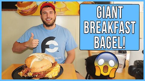 Giant Breakfast Bagel Sandwich Challenge in New Jersey!