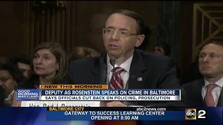 Deputy AG Rosenstein speaks out about Baltimore crime