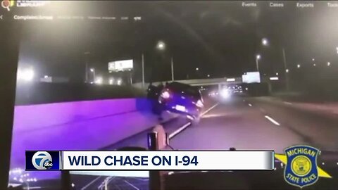 Michigan State Police release dashcam video of wild chase on I-94