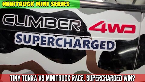 Mini-Truck (SE06 E05) Tiny Tonka VS MiniTruck RACE. SC win? Boost/Vac gauge AMR300 SC