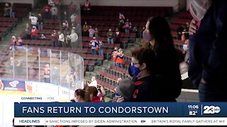 Fans return to Condors Hockey games