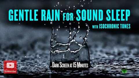 GENTLE RAIN for SOUND SLEEP with delta wave Isochronic tones (no thunder)