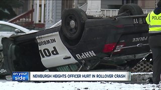 Newburgh Heights officer hurt in rollover crash