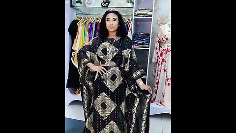 African Design Loose Robe Abaya Dubai Quadrilateral Pattern | ʟɪɴᴋ ɪɴ ᴛʜᴇ ᴅᴇꜱᴄʀɪᴘᴛɪᴏɴ 👇 ᴛᴏ ʙᴜʏ