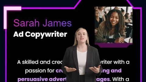 Chop AI Staffs VAC Sarah James - Ad Copywriter