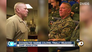 Exonerated Marine colonel released