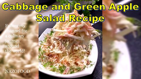 Cabbage and Green Apple Salad Recipe: Crisp & Refreshing Delight | سالاد کلم و سیب سبز