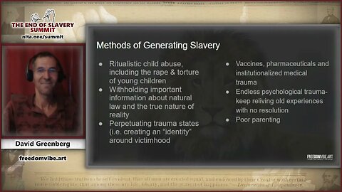 How Unresolved Trauma Generates Slavery - David Greenberg | The End Of Slavery Summit 2022