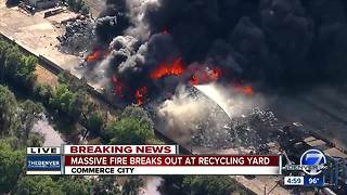 Fire breaks out at recycling plant in Commerce City