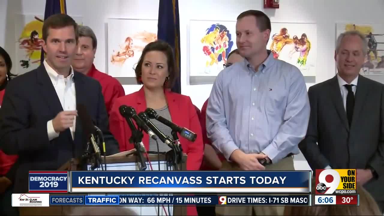 Recanvassing to begin in Kentucky after contested governor's race