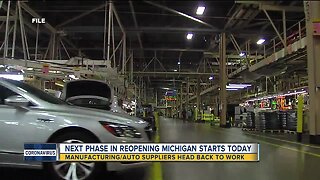 Auto suppliers, manufacturing sector back to work in Michigan today