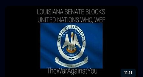 BREAKING: Louisiana Senate Blocks United Nations, World Health Organization & World Economic Forum