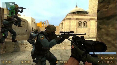 Counter Strike Source Dust 1 Bots #86 Only Sniper Rifles