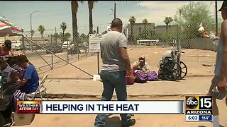 Valley residents rushing into heat to help others